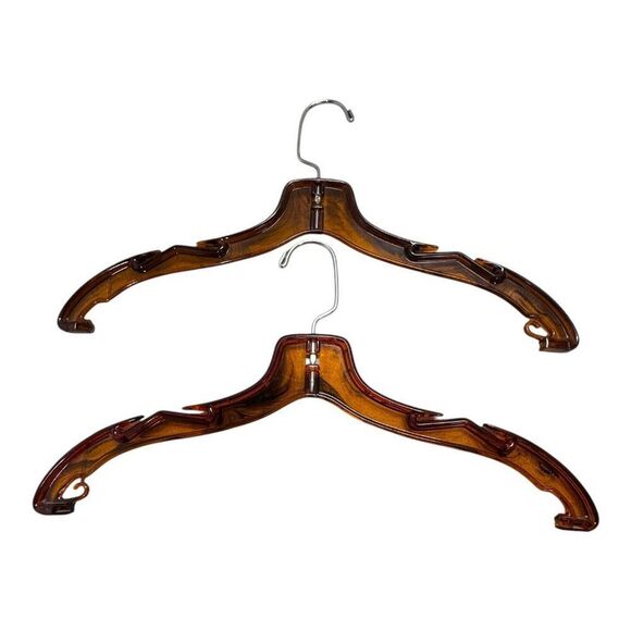 Vintage Rainbow Plastic Tortoise Shell Henry Hanger Co. Brown NYC Lucite Retro - Picture 1 of 4